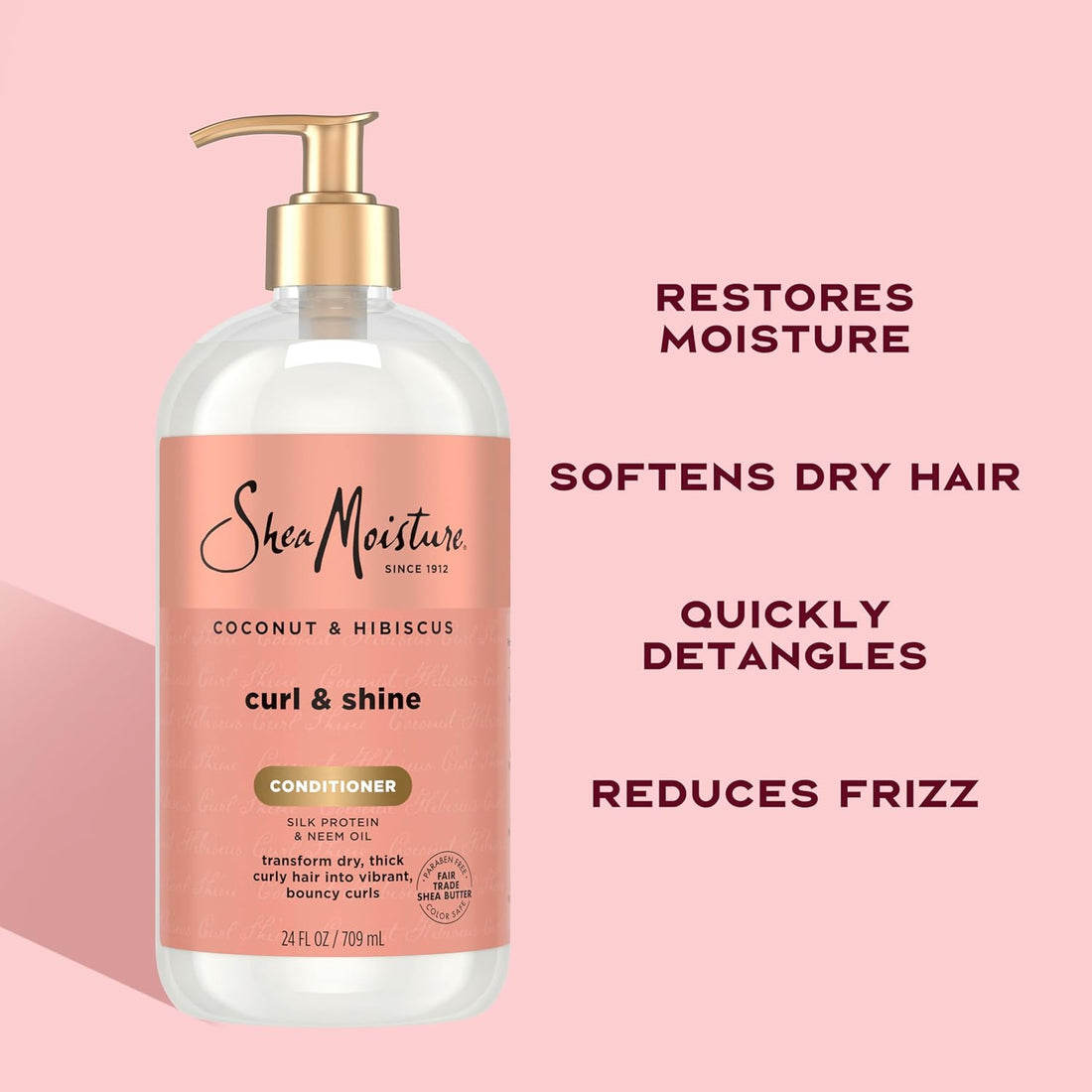Shea Moisture Curl & Shine Coconut & Hibiscus Conditioner 13 Oz