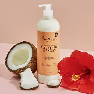 SheaMoisture Curl and Shine Coconut & Hibiscus Shampoo 13 oz