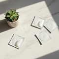 COSRX Clear Fit Master Patch lifestyle flat lay on white surface with succulent plant